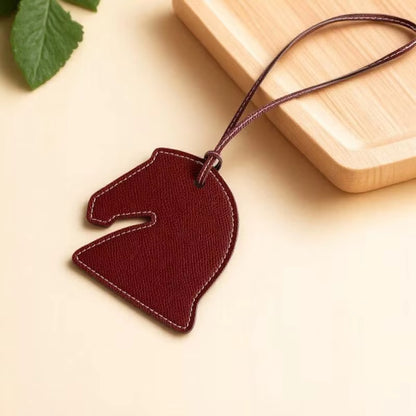 DOUG PU Leather Horse Head Bag Charm