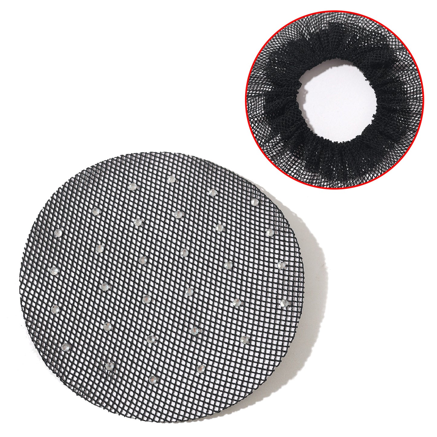 THD Diamante Hair Bun Net