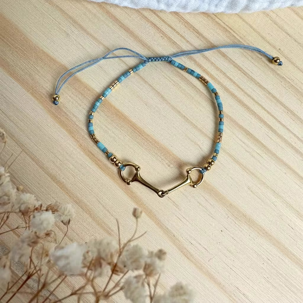 SOPHIE 18K Gold Plated Snaffle Bit Boho Adjustable Bracelet