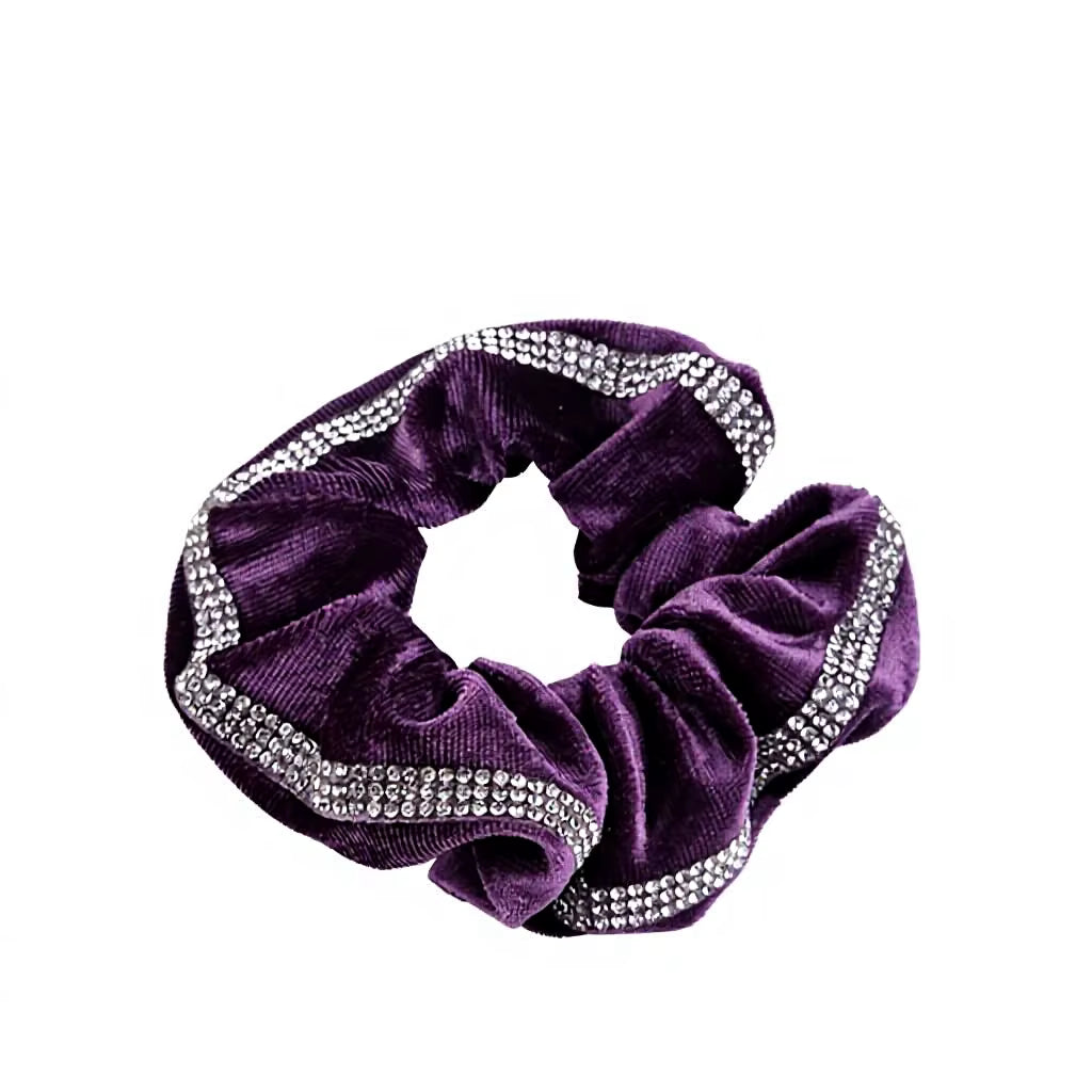 TAMMY Velvet Scrunchie with Crystal Band