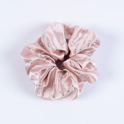 NICKY Mulberry Silk Diamond Row Scrunchie