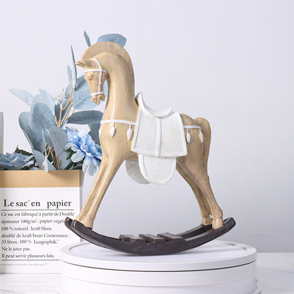 Vintage Rocking Horse Design Resin Figurine
