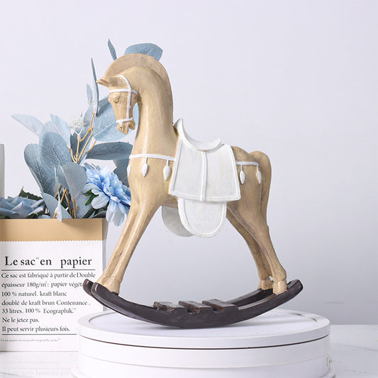 Vintage Rocking Horse Design Resin Figurine