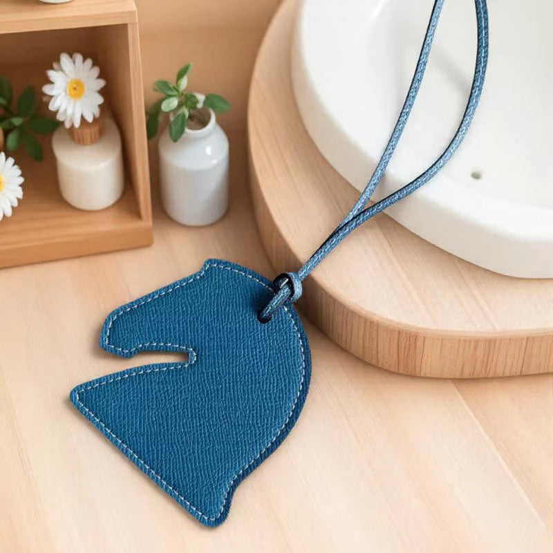 DOUG PU Leather Horse Head Bag Charm