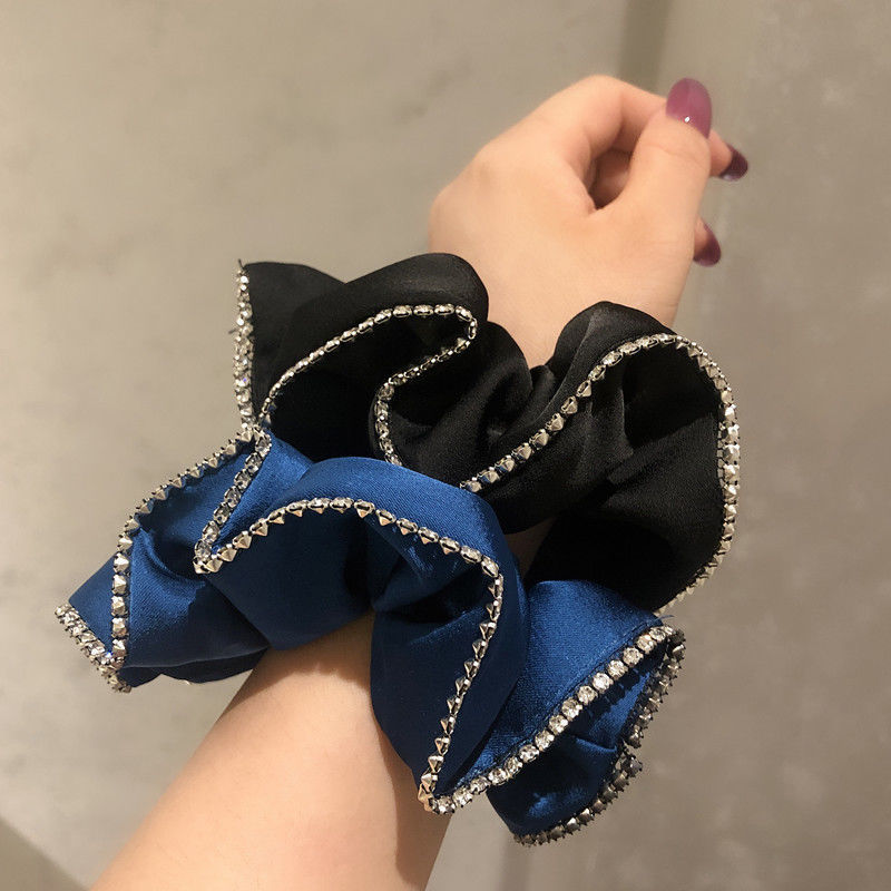 BRIDGET Rhinestone Edge Satin Scrunchie