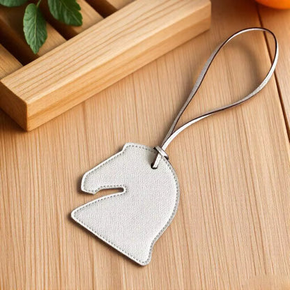 DOUG PU Leather Horse Head Bag Charm