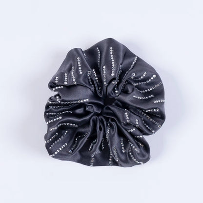 NICKY Mulberry Silk Diamond Row Scrunchie