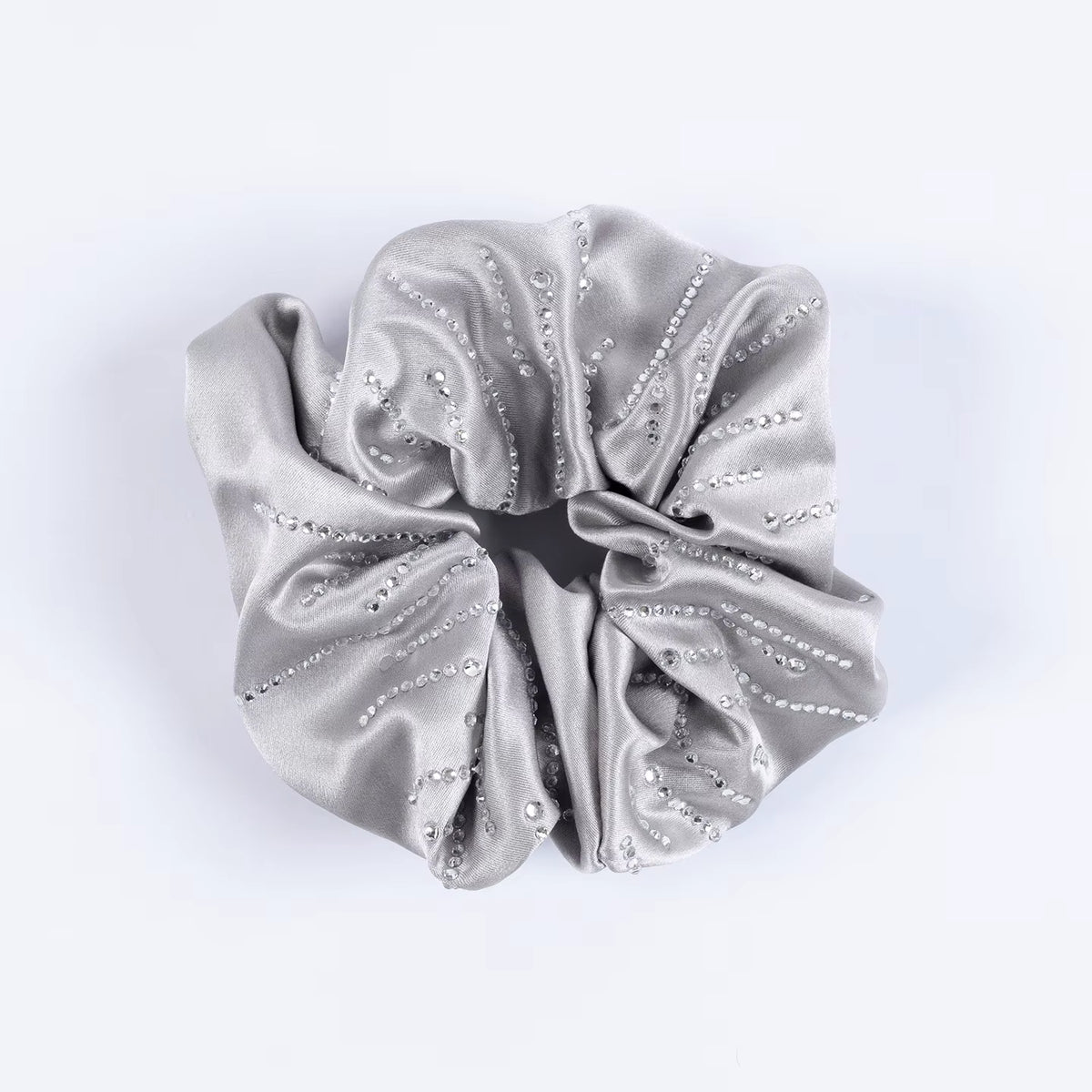 NICKY Mulberry Silk Diamond Row Scrunchie