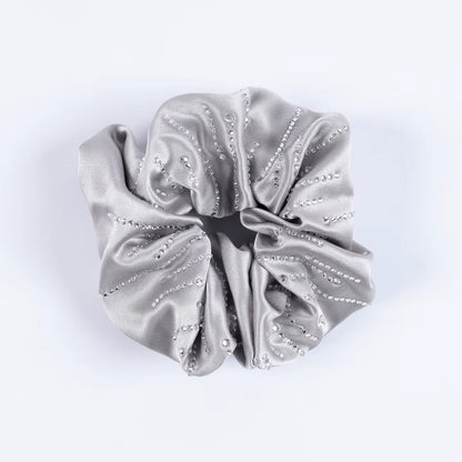 NICKY Mulberry Silk Diamond Row Scrunchie