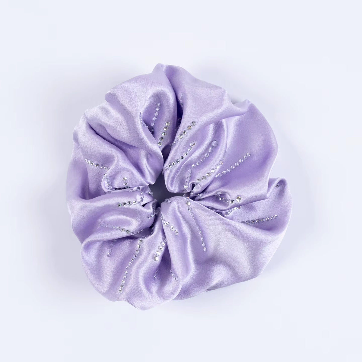NICKY Mulberry Silk Diamond Row Scrunchie