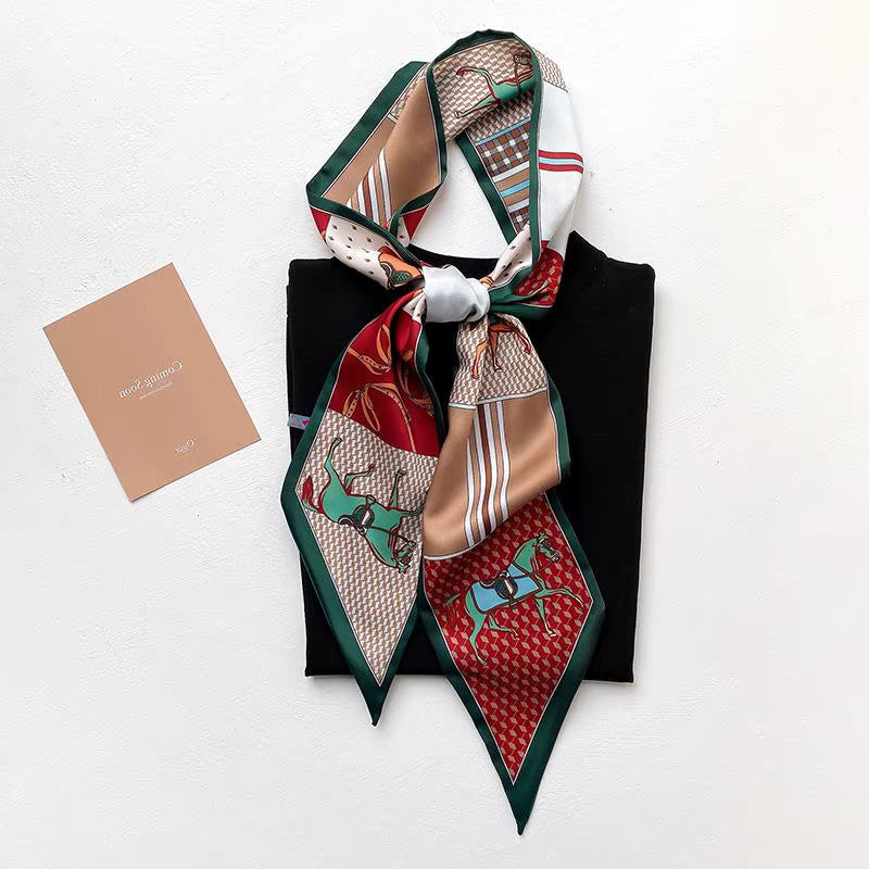 JAMIE Horse Design Skinny Scarf