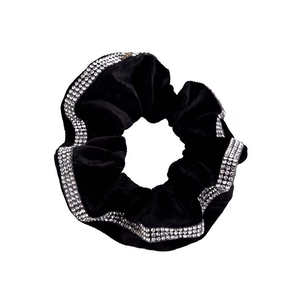 TAMMY Velvet Scrunchie with Crystal Band