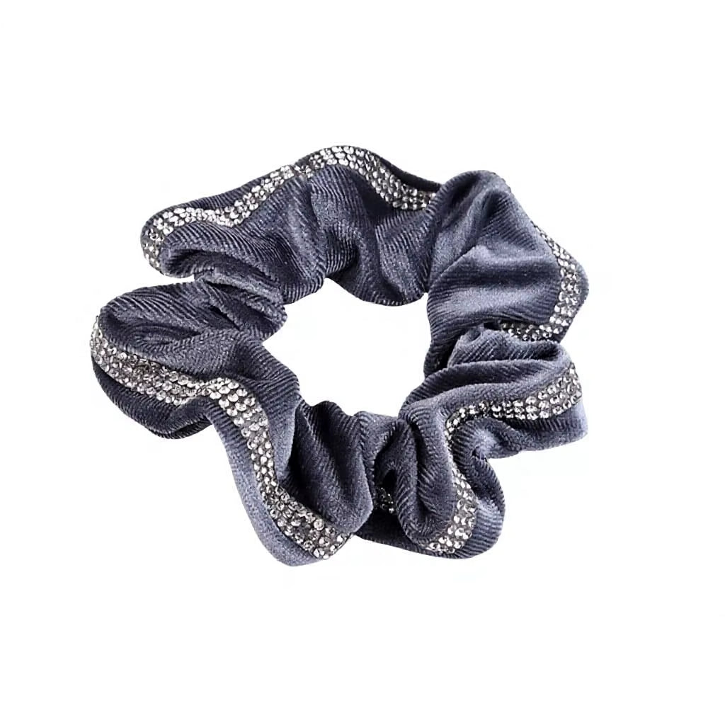 TAMMY Velvet Scrunchie with Crystal Band