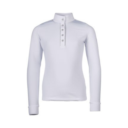 HKM Kids Emilia Competition Shirt - Deep Blue & White