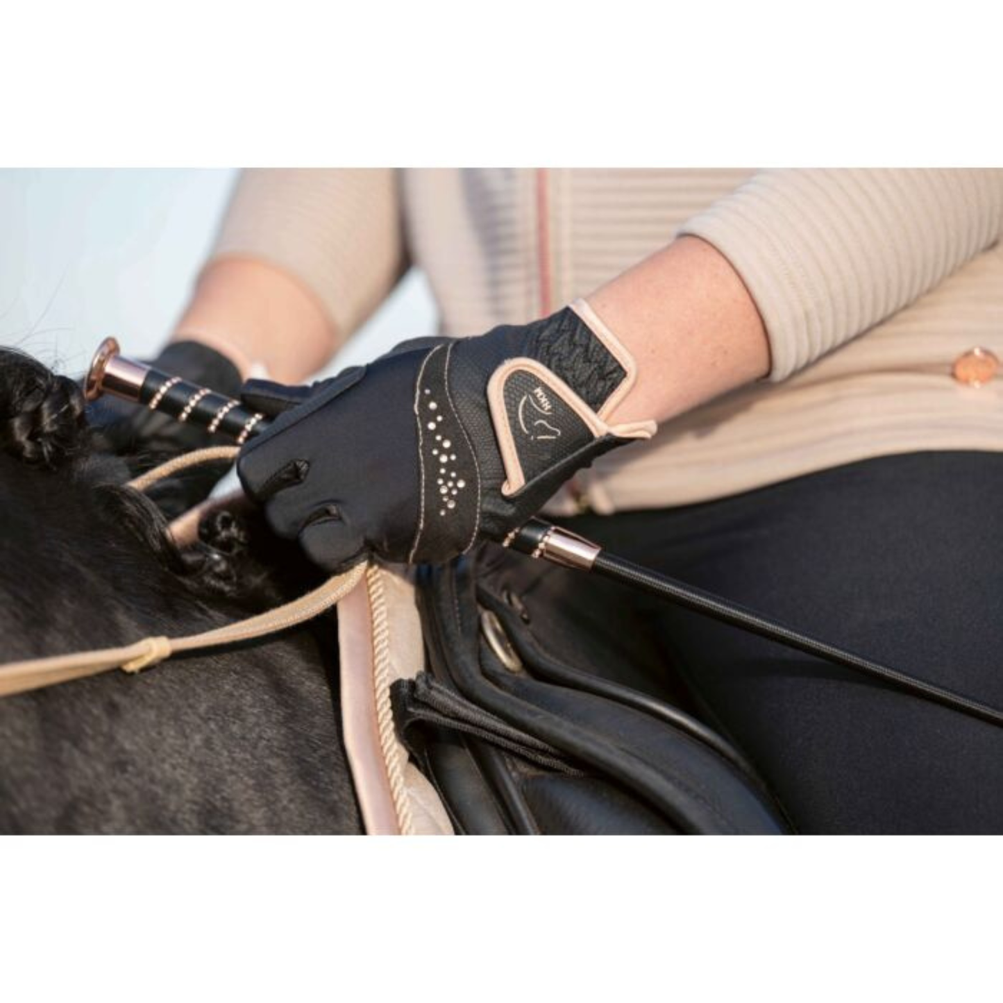 HKM Rosegold Glamour Riding Gloves