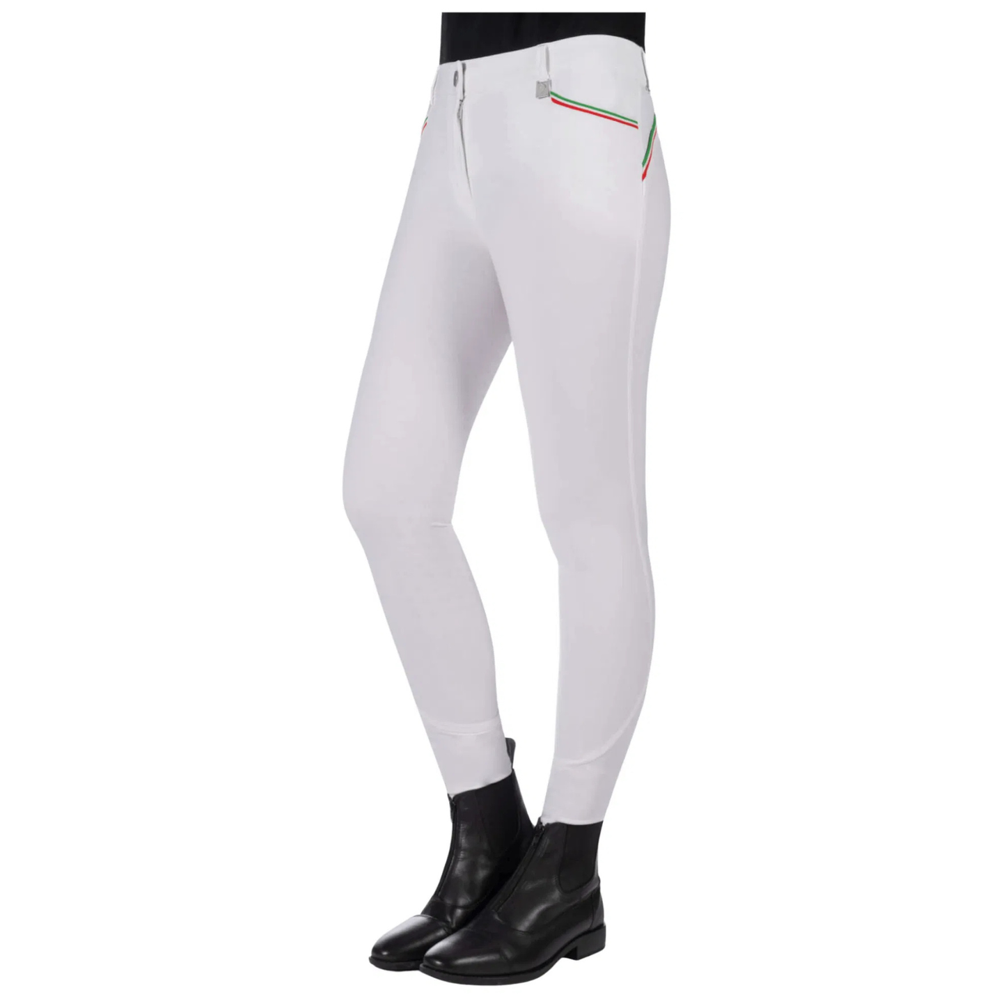HKM Laura Garrelli Riding Breeches Full Seat - Livigno Sportive - White - Size EU36 Only