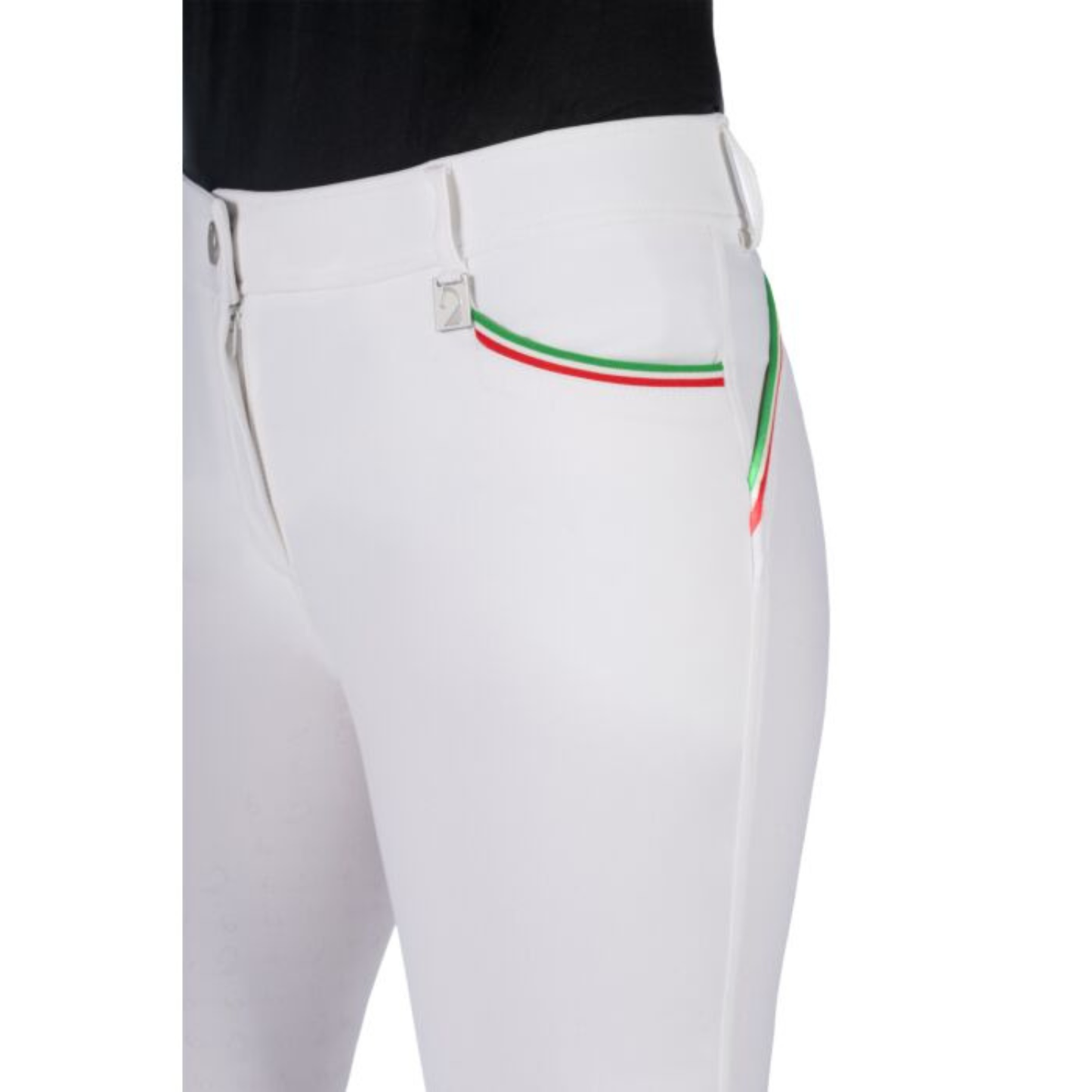 HKM Laura Garrelli Riding Breeches Full Seat - Livigno Sportive - White - Size EU36 Only