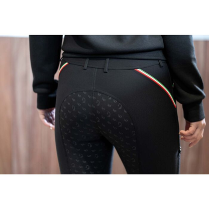 HKM Laura Garrelli Riding Breeches Full Seat - Livigno Sportive - Black - Size EU36 & EU38 Only