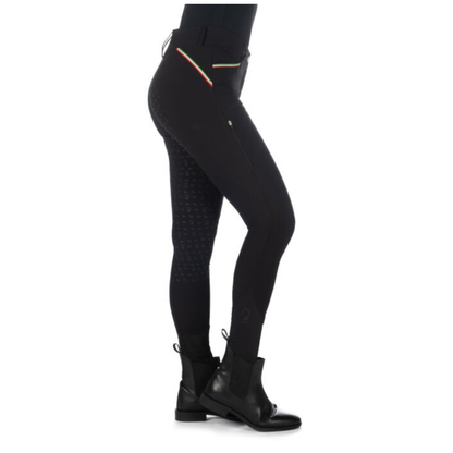 HKM Laura Garrelli Riding Breeches Full Seat - Livigno Sportive - Black - Size EU36 & EU38 Only