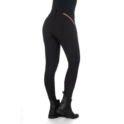 HKM Laura Garrelli Riding Breeches Full Seat - Livigno Sportive - Black - Size EU36 & EU38 Only