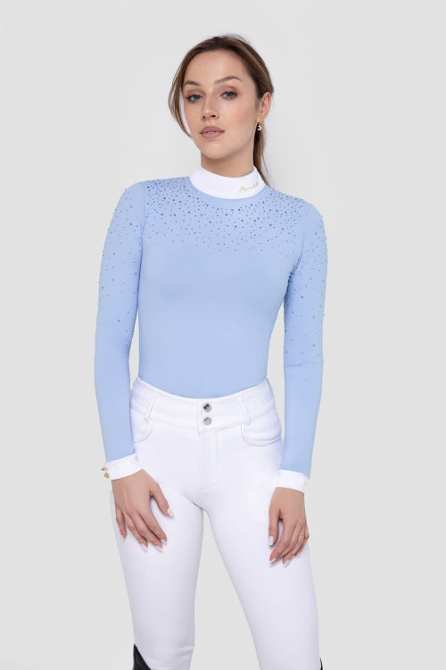 Fleur De Lys Holly Long Sleeve Shirt - Blue - COMING SOON