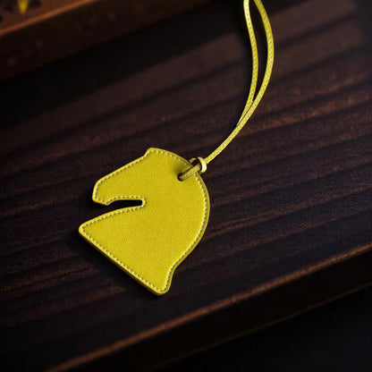 DOUG PU Leather Horse Head Bag Charm