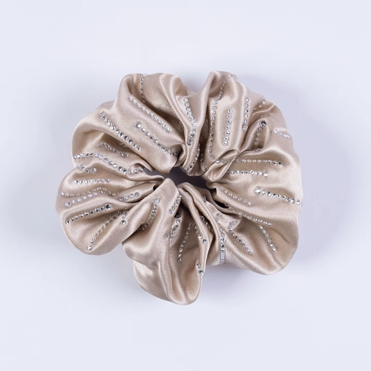 NICKY Mulberry Silk Diamond Row Scrunchie