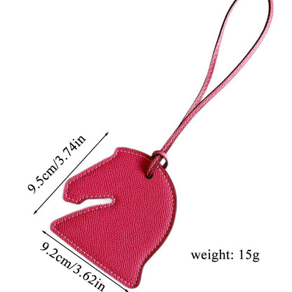 DOUG PU Leather Horse Head Bag Charm