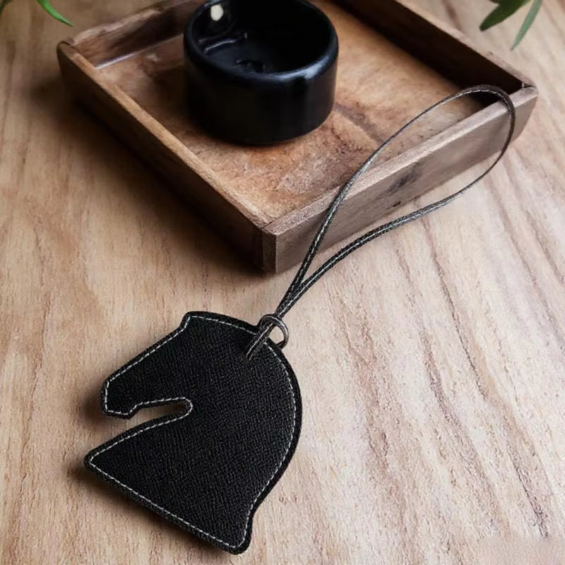 DOUG PU Leather Horse Head Bag Charm