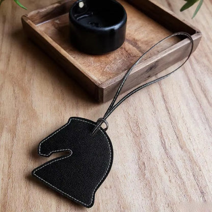 DOUG PU Leather Horse Head Bag Charm