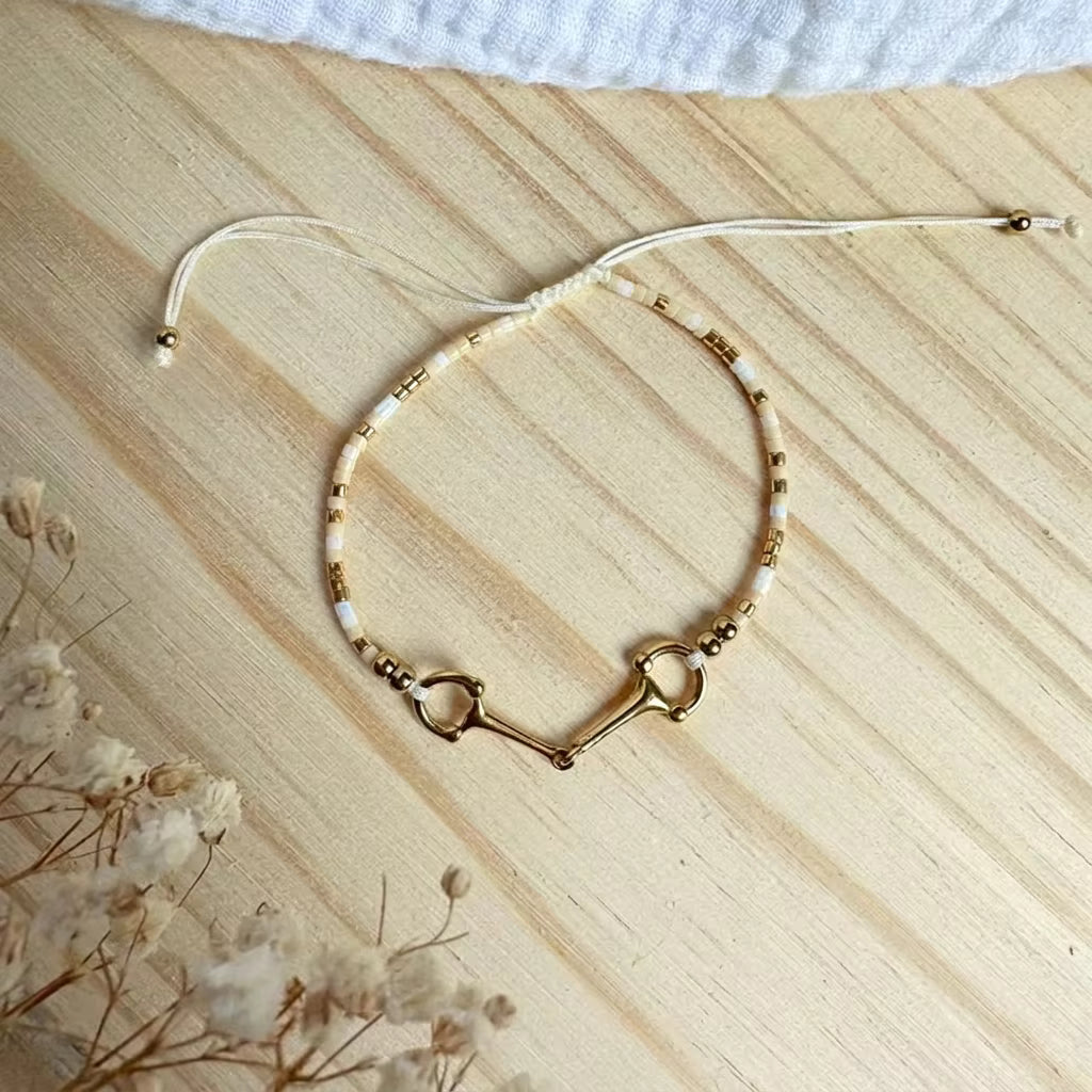 SOPHIE 18K Gold Plated Snaffle Bit Boho Adjustable Bracelet