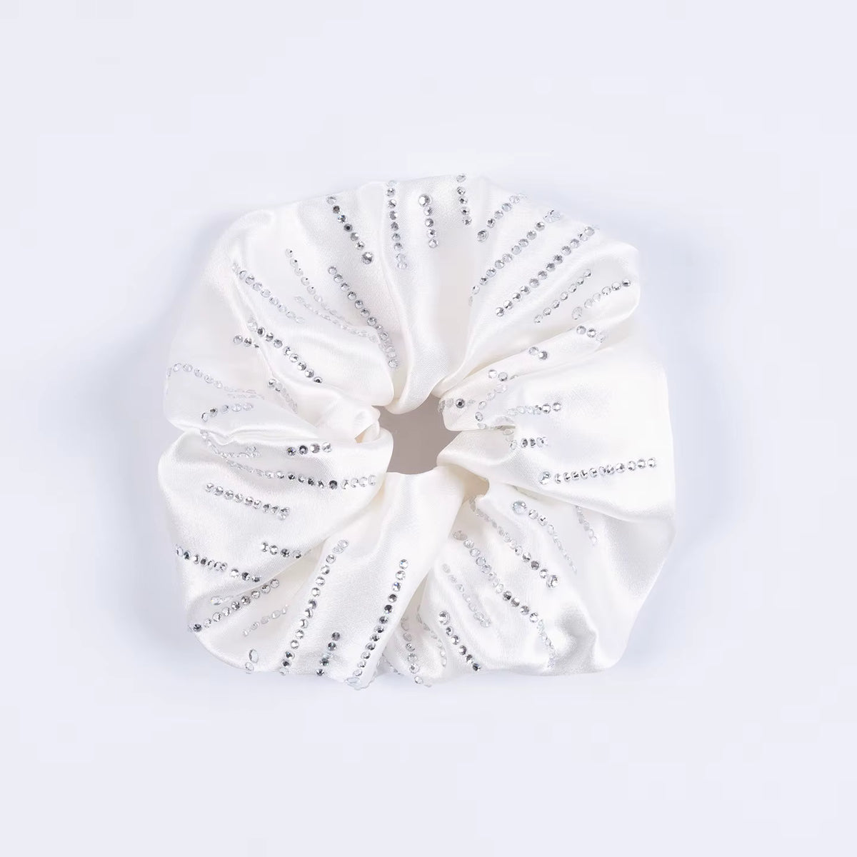 NICKY Mulberry Silk Diamond Row Scrunchie