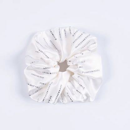 NICKY Mulberry Silk Diamond Row Scrunchie