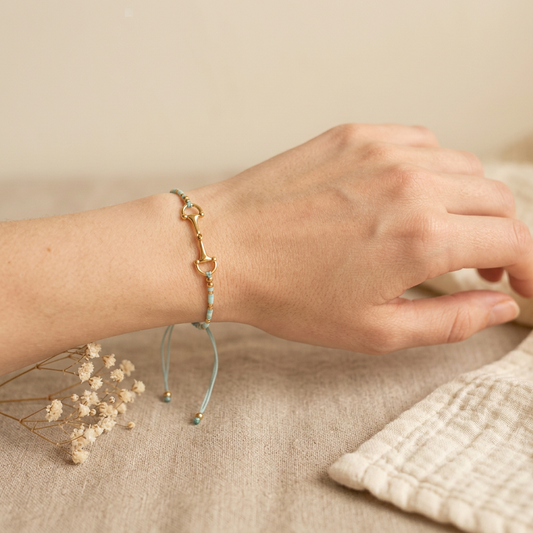 SOPHIE 18K Gold Plated Snaffle Bit Boho Adjustable Bracelet