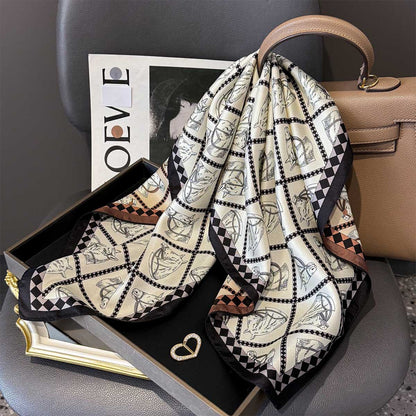 JOHN Horse Design Silk Scarf