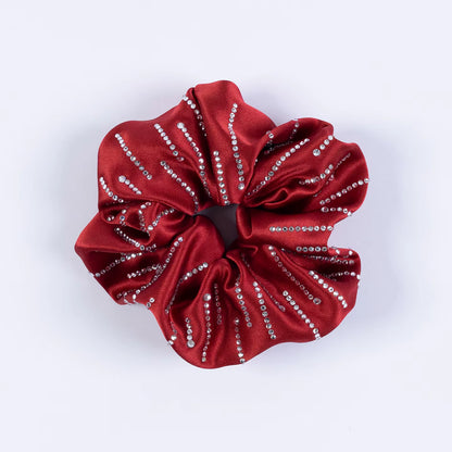 NICKY Mulberry Silk Diamond Row Scrunchie