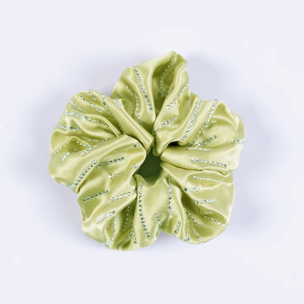NICKY Mulberry Silk Diamond Row Scrunchie