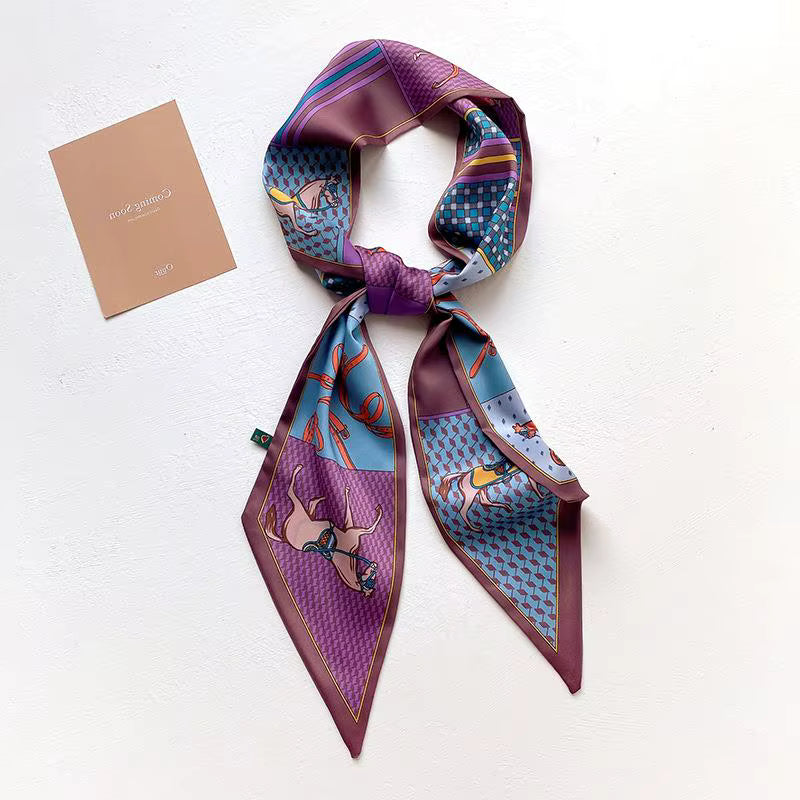 JAMIE Horse Design Skinny Scarf