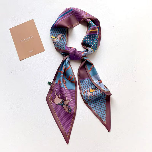 JAMIE Horse Design Skinny Scarf