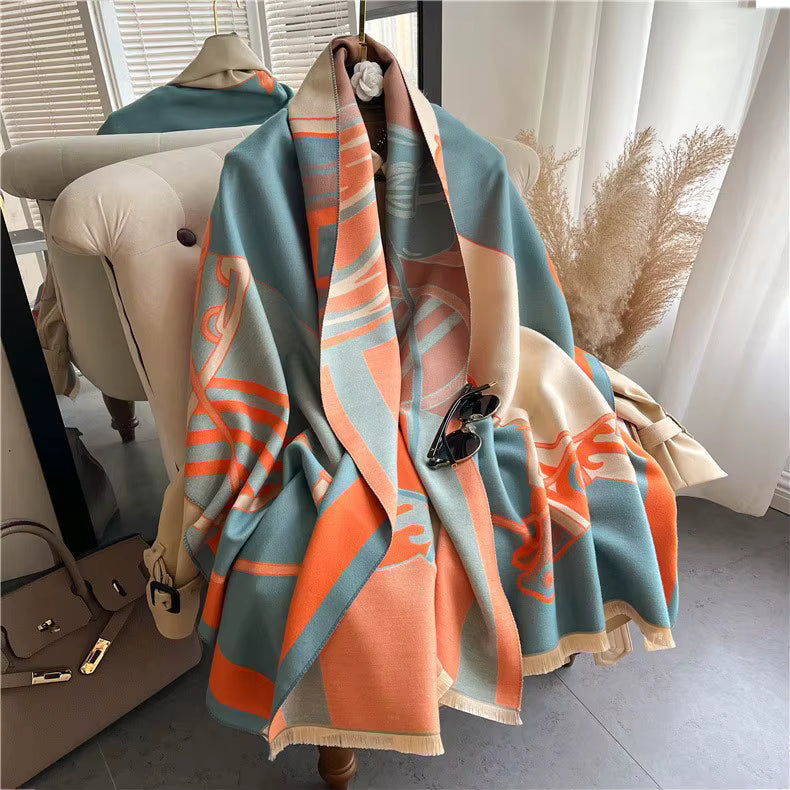BELL Horse Design Cashmere Pashmina/Shawl