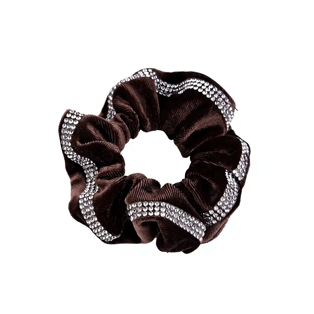 TAMMY Velvet Scrunchie with Crystal Band