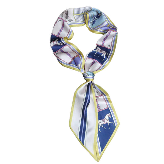 MASTER Horse Design Silk Look Skinny Scarf