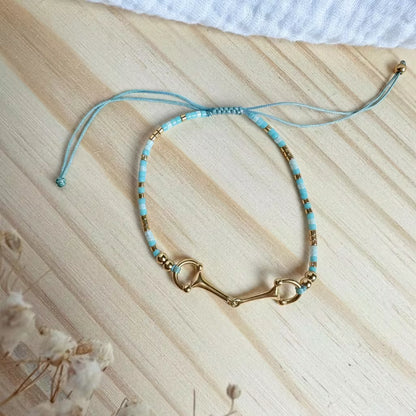 SOPHIE 18K Gold Plated Snaffle Bit Boho Adjustable Bracelet