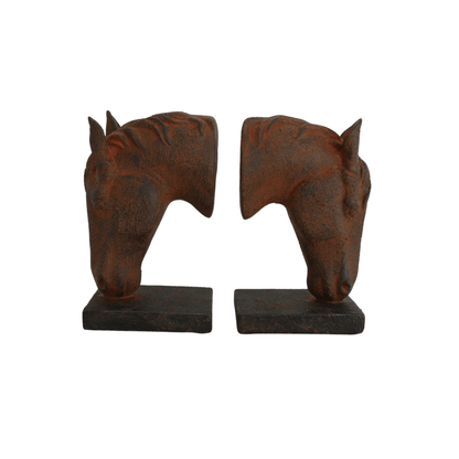Darlin Rusted Horse Head Book Ends