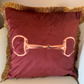 The Horse Den Bit Print Tassel Pillow Cover