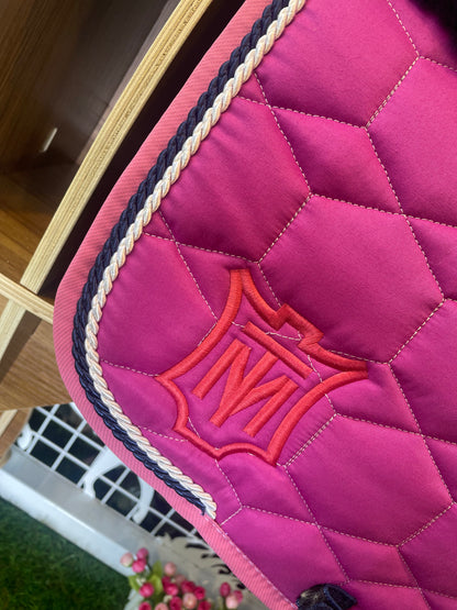 Mattes Eurofit Dressage SaddlePad - Orchid Quilt Sheen - Top Sheepskin - Small