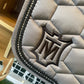 Mattes Eurofit Dressage SaddlePad - Grey Quilt Sheen - Top Sheepskin - Large
