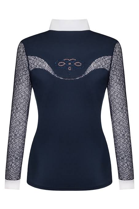 FairPlay Cecile Navy Rose Gold Long Sleeve Shirt