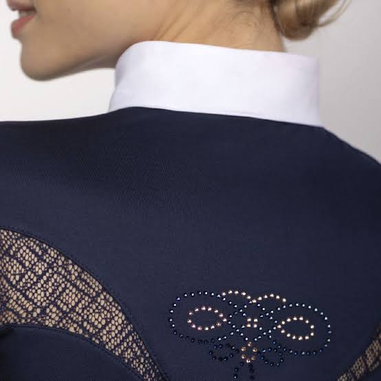FairPlay Cecile Navy Rose Gold Long Sleeve Shirt