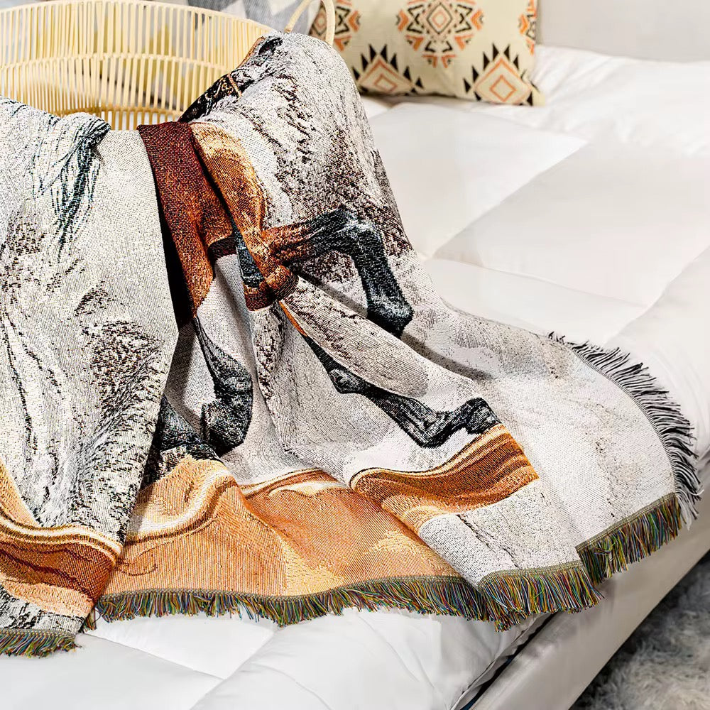 THD Dressage Print Tapestry Throw